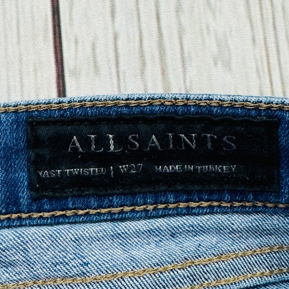 All Saints Mast Twisted Jeans Size 27 - Picture 6 of 9